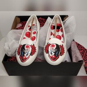 White Strange Cvlt Lydia Float Pennywise Flats BNIB
